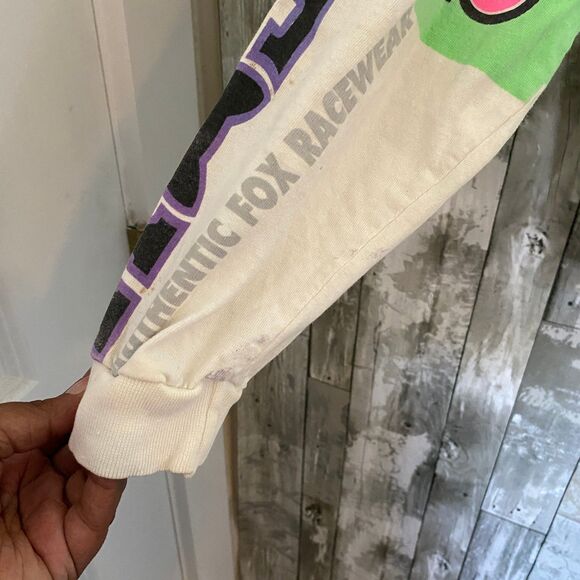 Vintage Hardcore FOX RACING  HC 93 long sleeve colorful t-shirt M - Picture 6 of 9